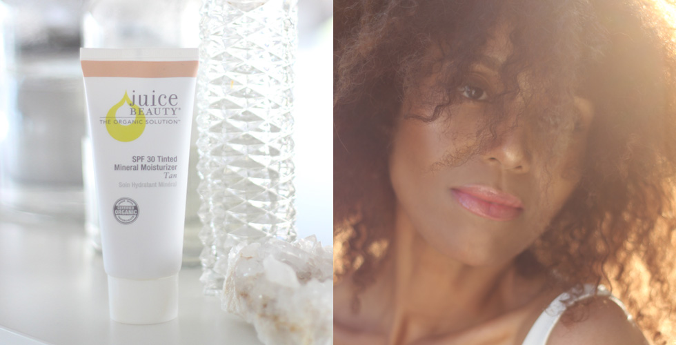 Ndoema's Beauty Pick of the Week: Juice Beauty Tinted Moisturizer. A chemical free, juice-based and 100% organic sunscreen.