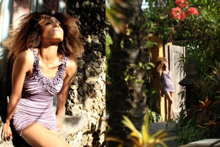 The Global Girl Travels: Ndoema explores the lush tropical gardens of Canggu Beach, Bali.