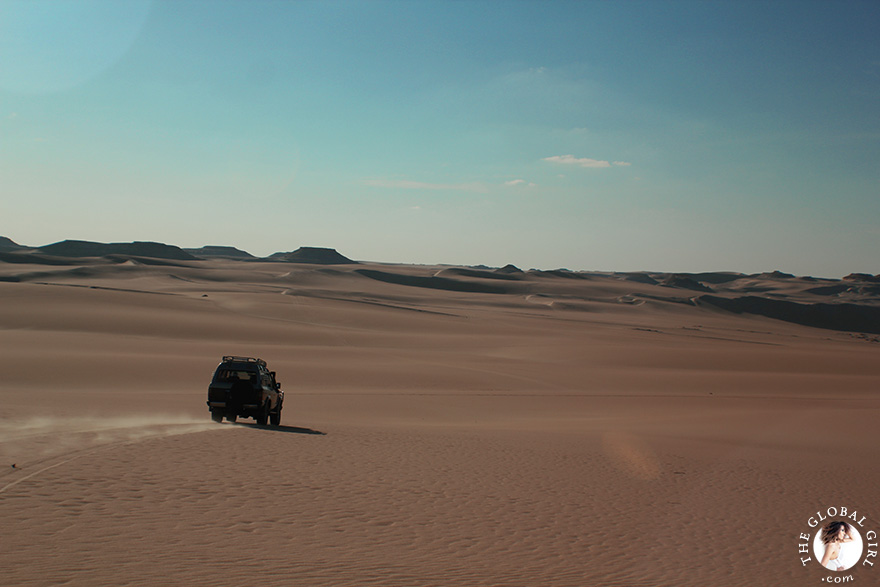 The Global Girl Travels: Safari in the Libyan desert - Sahara, North Africa.