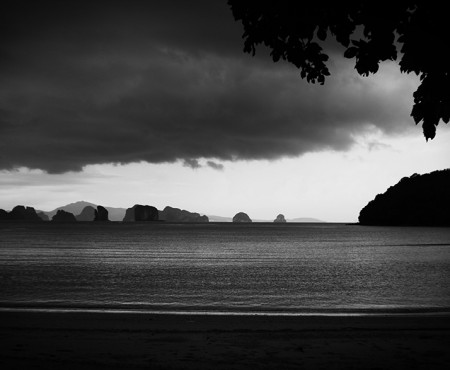 The Global Girl Travels: Thunder storm on a secluded beach on Ko Yao Noi Island in the Andaman Sea, Southern Thailand.