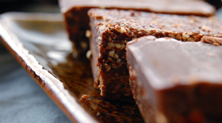 Raw Brownies with Carob Icing